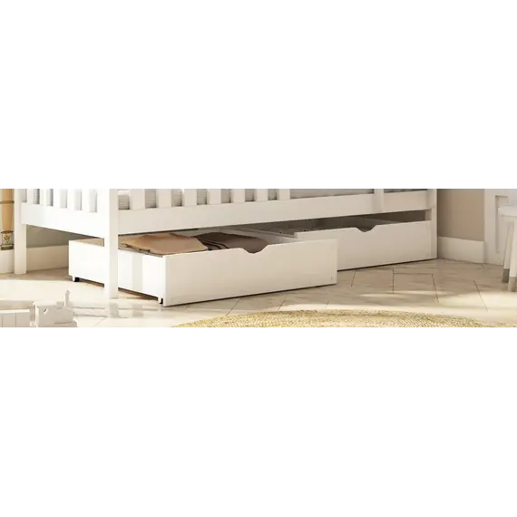 Buy Ignas Wooden Bunk Bed with Storage, Colour: Graphite, Mattresses: Foam Mattresses, 6 image