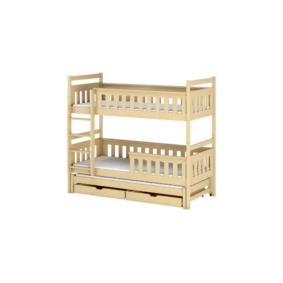 Buy Kors Bunk Bed with Trundle and Storage, Colour: Pine, Mattresses: Foam Mattresses, 2 image