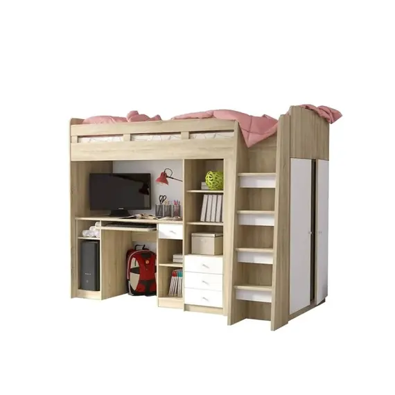 Buy Unit Cabin Bed, Colour: Oak, 4 image