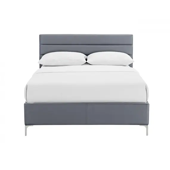 Buy Arco PU King Size Bed Grey, 3 image