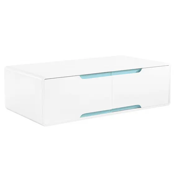 Buy Badini Coffee Table White Matt Gloss 4 Drawer