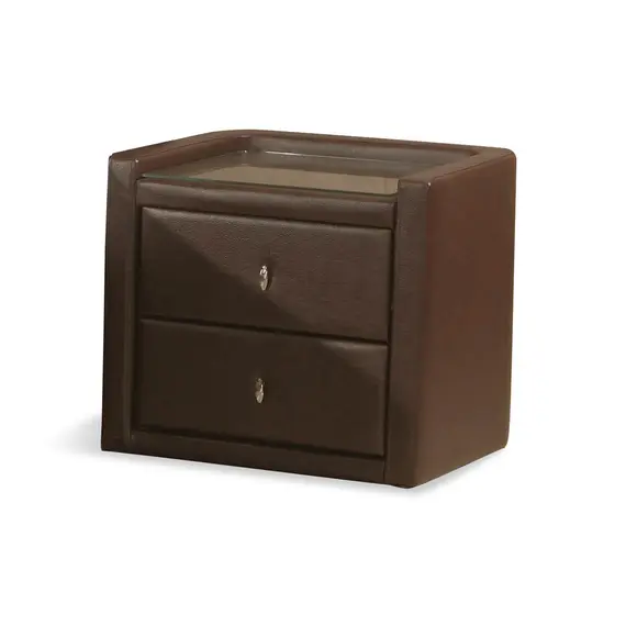 Buy Caxton Bedside PU Brown, Colour: Brown