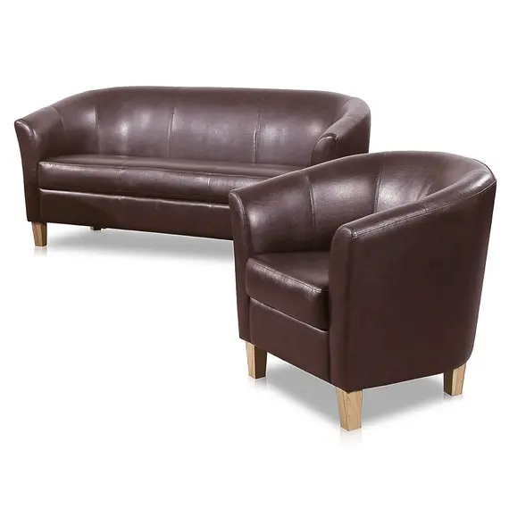 Buy Claridon 3 Seater Sofa PU Brown, Colour: Brown