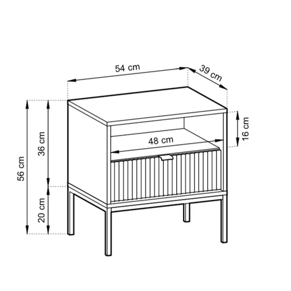 Buy Nova Cabinet 54cm, Colour: Grey Matt, 5 image