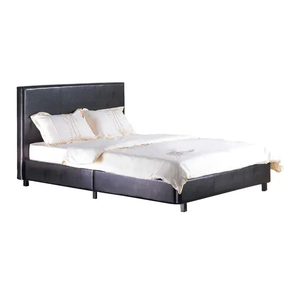 Buy Fusion PU King Size Bed Black, Colour: Black