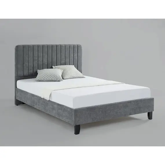 Buy Livingstone Fabric Double Bed Grey