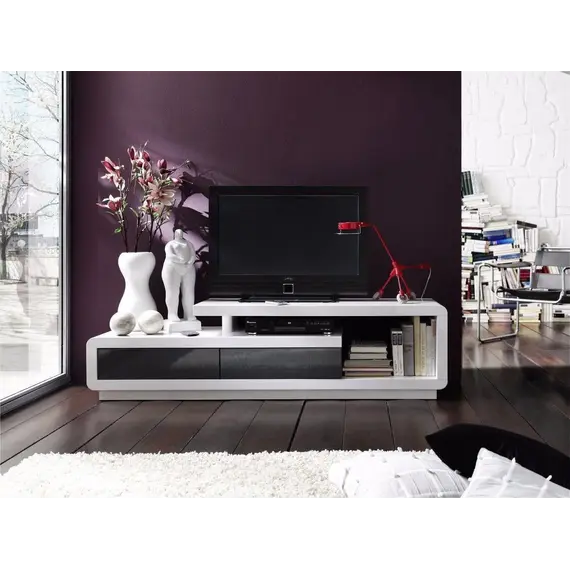 Buy Abberly High Gloss TV Cabinet Black, Colour: Black, 2 image