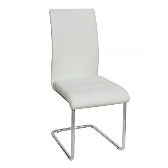 Buy Samurai PU Chairs Chrome & White (4s), Colour: White
