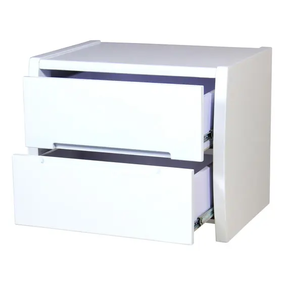Buy Tanya High Gloss Bedside White, 2 image