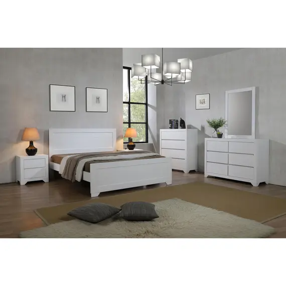 Buy Zircon Double Bed White, Colour: White, Mattresses: Without Mattresses, Size: Double, 2 image