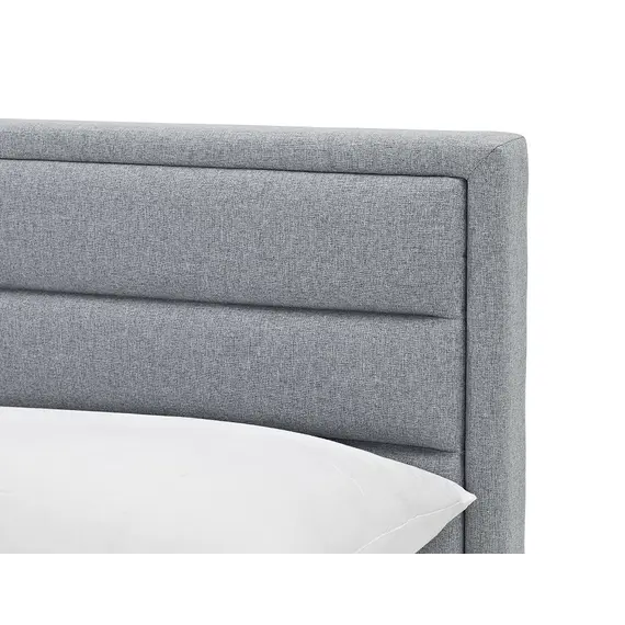 Buy Paisley 4 Drawer Linen Fabric Double Bed Grey, 6 image