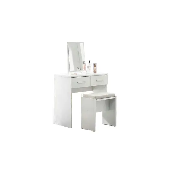 Buy Topline Dressing Table with Mirror & Stool Black, Colour: Black
