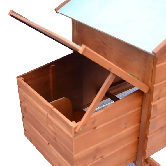 Buy HOMCOM Wooden Rabbit/ Chicken Coop. Size (190x 66x 116cm), 4 image