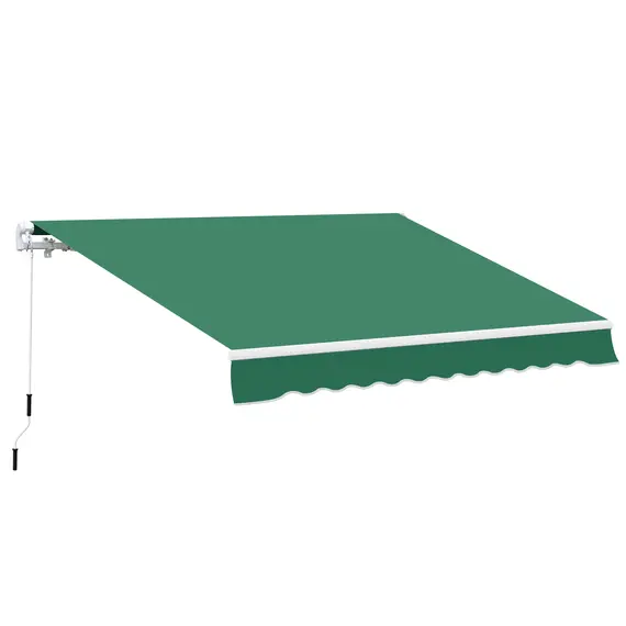 Buy Manual Retractable Awning, size (4m x3m)-Green