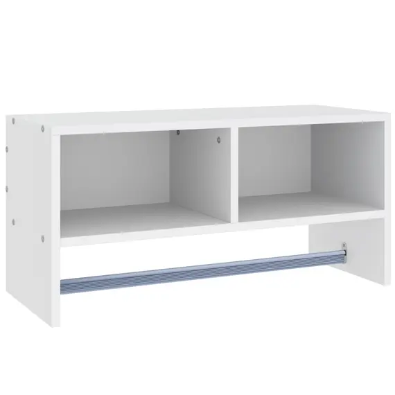 Buy Wall Mounted Coat Hanger Hooks Rack Stand Hallway Coat Rack Rail & Storage Shelf Hanging Coat Organizer (White)