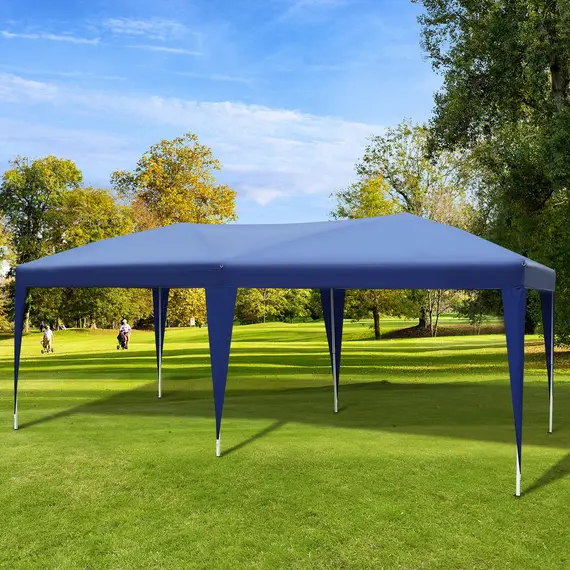 Buy 6x3 m Pop-Up Gazebo-Blue Oxford Cloth/Steel, 8 image