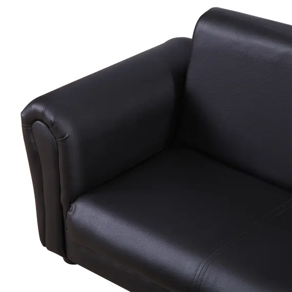 Buy HOMCOM 2 Seater Toddler Chair Kids Twin Sofa Childrens Double Seat Chair Furniture Armchair Boys Girls Couch w/ Footstool (Black), 7 image