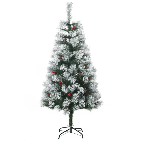Buy Indoor Christmas Tree Artificial Berry Xmas Decoration with Metal Stand and 184 Tips (5FT(150CM))