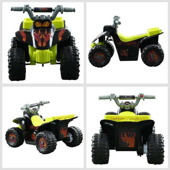 Buy 6V Electric Quad Bike for Kids Ride on Car ATV for 1.5 - 3 Years Black, 6 image