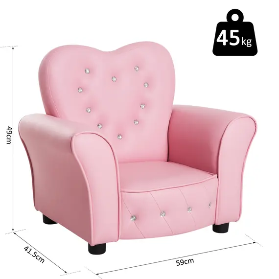Buy Kids Armchair, PVC-Pink, 2 image