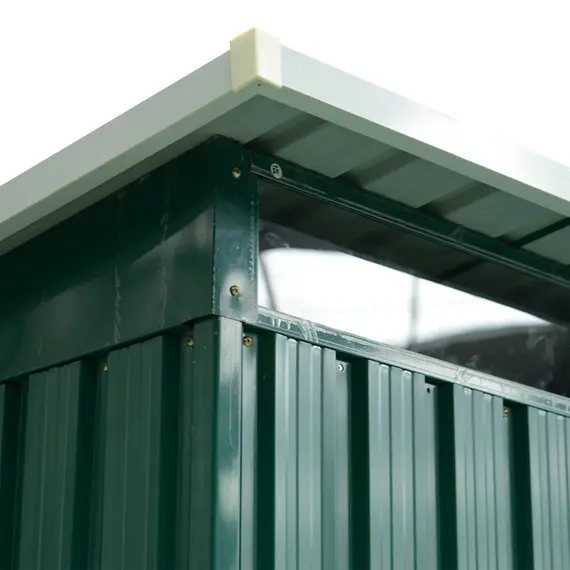 Buy Outsunny Garden Shed, 238.4Lx123.5Wx180-194H cm, Steel-Green, 8 image
