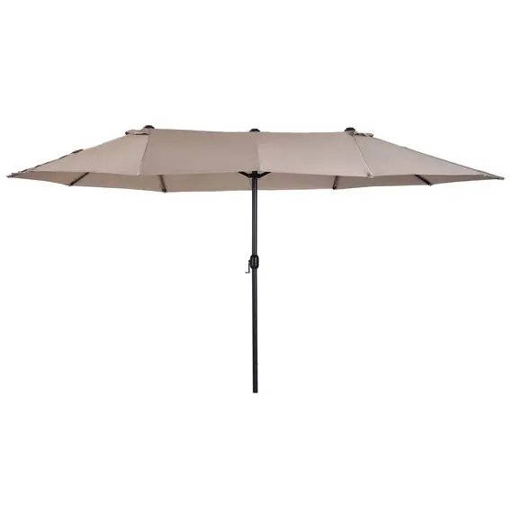 Buy 4.6m Double-Sided Patio Parasol Sun Umbrella-Tan