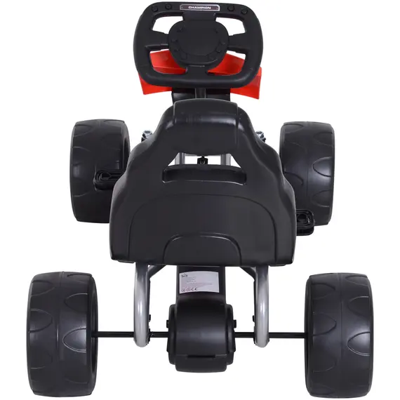 Buy Kids Pedal Go Kart Ride-on, 80Lx49Wx50Hcm-Red/Black, 7 image