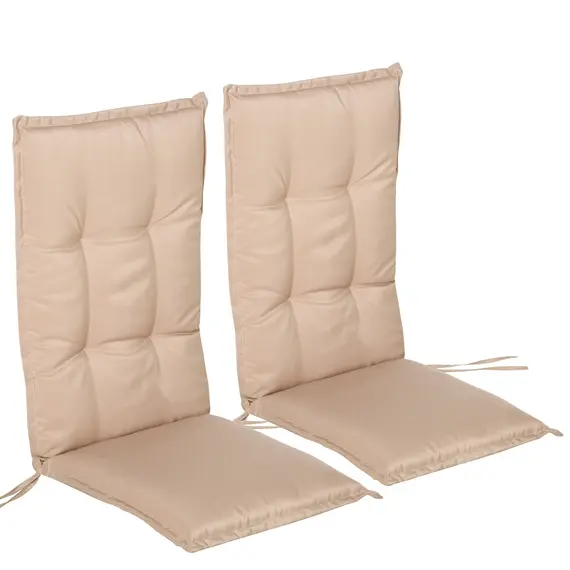 Buy Garden Chair Cushion Polyester High Back Outdoor Chair Replacement Cushion Beige
