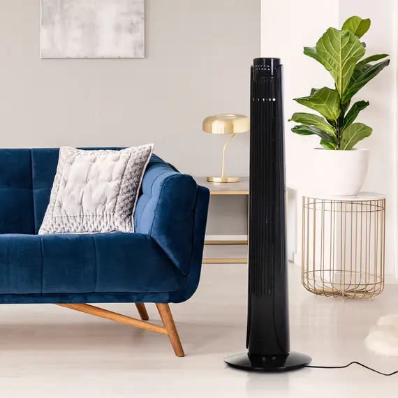 Buy 36" Tower Fan Oscillating 3 Speeds w/ Remote Control Timer Moving Head Quiet Operation Home Office Bedroom Black - 92H cm, 8 image