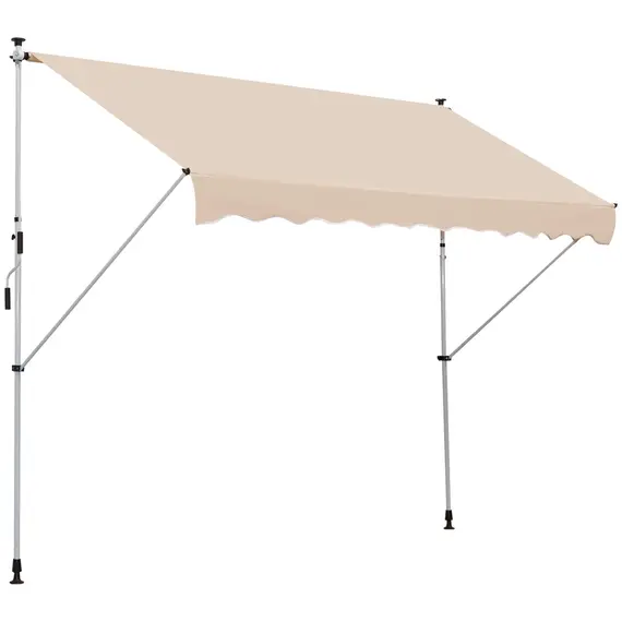 Buy 3x1.5m  Adjustable Outdoor Aluminium Frame Awning Beige