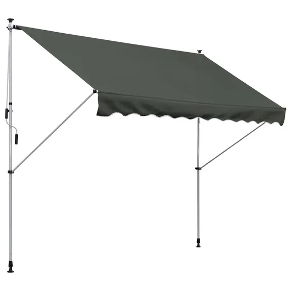 Buy 3x1.5m  Adjustable Outdoor Aluminium Frame Awning Grey