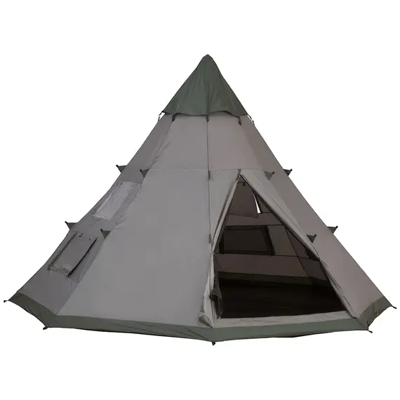 Buy 6 Men Tipi Tent with Carry Bag - Grey