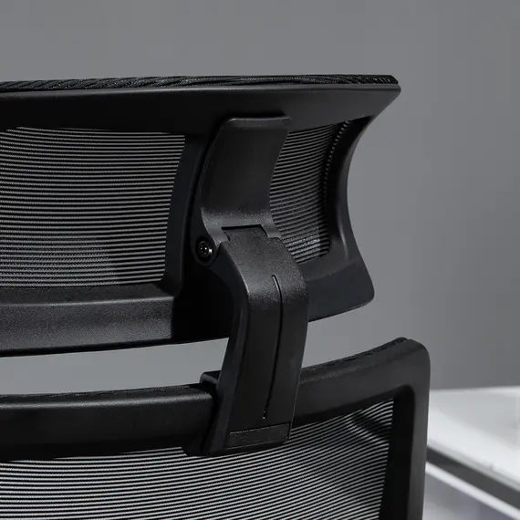 Buy Vinsetto High Back Home Mesh Office Chair Swivel Reclining w/ Lumbar Support Height Adjustable Free Moving Suitable For Working Relaxing Black, 8 image