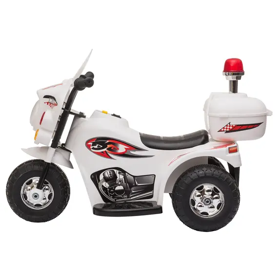 Buy Toddlers Electric PP Motorcycle Ride On Trike White, 7 image