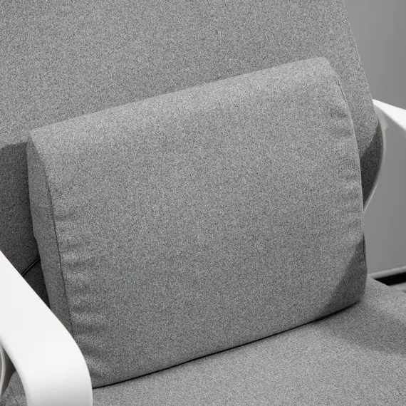 Buy Vinsetto Ergonomic Office Chair & Massage Pillow Adjustable Height Headrest w/ Wheels High Back Armrest Rocking Home Study Grey, 7 image