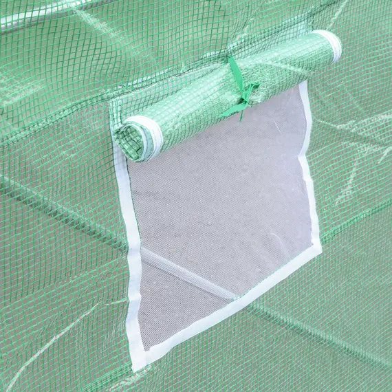 Buy 3m x 3m x 2m Greenhouse Replacement Cover ONLY Winter Garden Plant PE Cover for Tunnel Walk-in Greenhouse with Roll-up Windows, 7 image