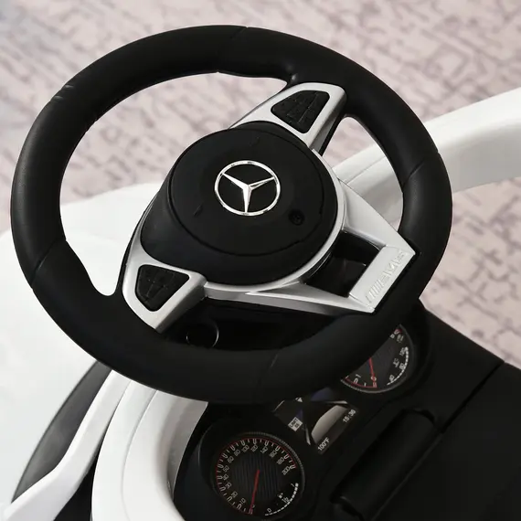 Buy 3 in 1 Ride On Push Along Car Mercedes Benz for Toddlers Stroller Sliding Walking Car with Horn Sound Safety Bar for 1-3 Years, 8 image