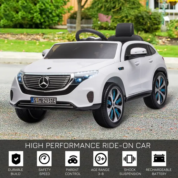 Buy HOMCOM Benz EQC 400 12V Kids Electric Car Ride On Toy w/ Remote Control, 3 image