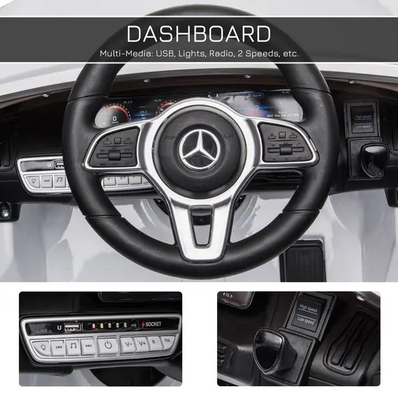Buy HOMCOM Benz EQC 400 12V Kids Electric Car Ride On Toy w/ Remote Control, 4 image
