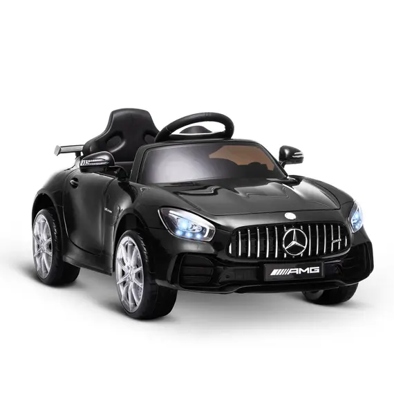 Buy HOMCOM Compatible 12V Battery-powered 2 Motors Kids Electric Ride On Car GTR Toy with Parental Remote Control Music Lights MP3 for 3-5 Years Old Black, 8 image