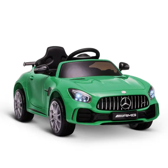 Buy HOMCOM Compatible 12V Battery-powered 2 Motors Kids Electric Ride On Car GTR Toy with Parental Remote Control Music Lights MP3 for 3-5 Years Old Green, 8 image