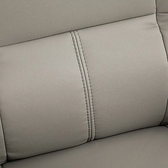 Buy HOMCOM Manual Recliner Chair Armchair Sofa with Faux Leather Upholstered, Wood Base for Living Room Bedroom, Grey, 8 image