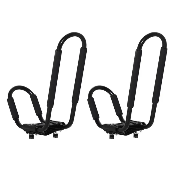 Buy 2 Pieces Kayak Roof Rack Universal Mount Cross Bar Carrier Roof Bars for Boat with Strap