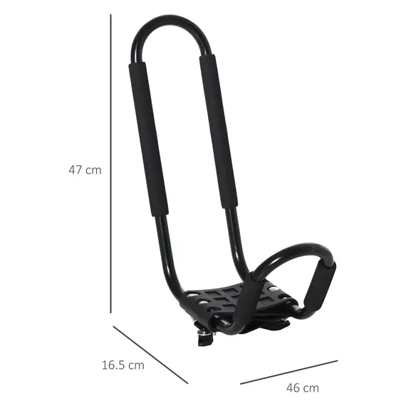 Buy 2 Pieces Kayak Roof Rack Universal Mount Cross Bar Carrier Roof Bars for Boat with Strap, 2 image