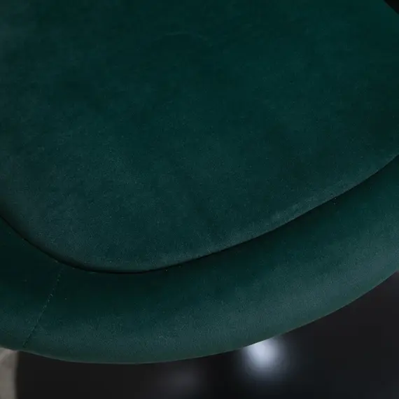 Buy Dining Height Bar Stool Velvet-Touch Tufted Fabric Adjustable Height Armless Counter Chairs with Swivel Seat, Green, 7 image