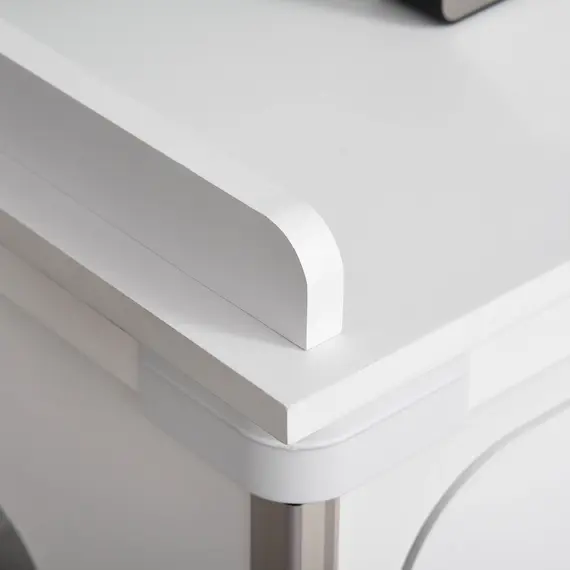 Buy PawHut Wooden Cat Litter Box Washroom Toilet Home Cabinet Decorative Kitty House Nightstand End Table White, 7 image
