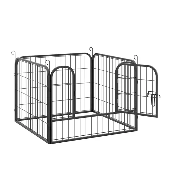Buy Heavy Duty Dog Pens Pet Puppy Metal PlayPen 4 Panel Foldable Dog Crate Kennel Both Indoor Outdoor Use Collapsible Design 82L x 82W x 60H (cm), 7 image