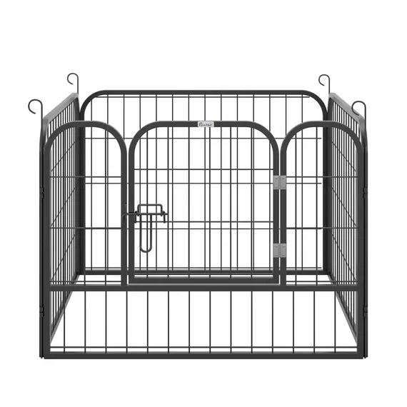 Buy Heavy Duty Dog Pens Pet Puppy Metal PlayPen 4 Panel Foldable Dog Crate Kennel Both Indoor Outdoor Use Collapsible Design 82L x 82W x 60H (cm), 8 image