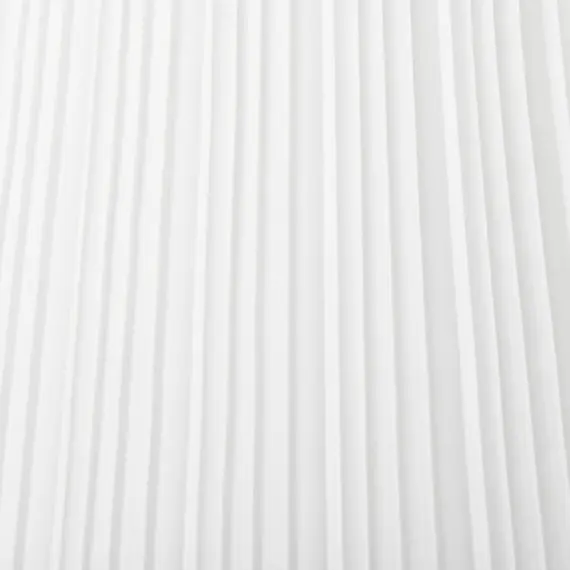Buy Modern Steel Floor Lamp with Pleated Fabric Lampshade Floor Switch, Home Style Standing Light for Living Room, Office, White and Silver, 7 image