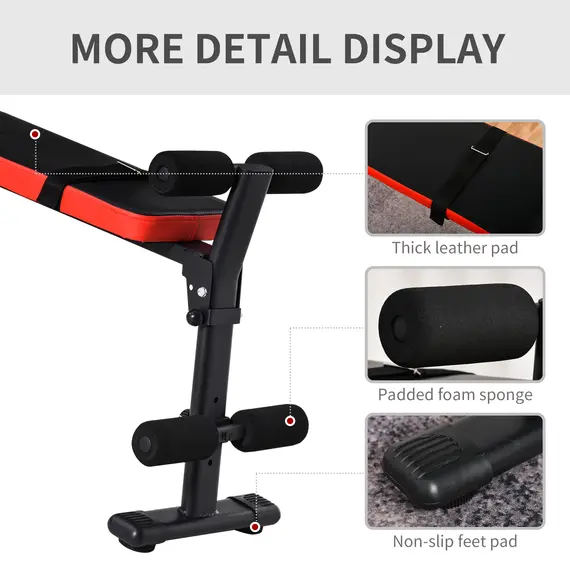 Buy Multifunctional Sit Up Bench Adjustable Leg Placements Exercise Foldable Exercise Machine for Home, Office and Gym, 5 image